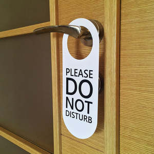High Quality UV Printed Leather Hotel Room Do Not Disturb Sign Advertising Card Clothes <b>Hanger</b> Tags Custom <b>Door</b> <b>Hanger</b> Card - Product Image 2