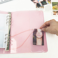 Album Photo Kpop en 3d à paillettes, support multicolore, 6 anneaux, en pvc et pp, collection de cartes de livres