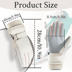 Gants chauffants électriques en peau de chèvre pour l'hiver, le ski et le cyclisme, compatibles écran tactile, imperméables, thermiques, pour moto - Product Image 2