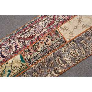 Tapis en laine turque Vintage éclectique 2.5x4.8ft rouge Beige classique grande surface Patchwork Design support en Latex pour décor de chambre de couloir - Product Image 5