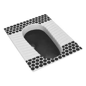 Stylish Artistic Black & White Double Color Ceramic Sanitary Ware Orissa Inspired <b>Squatting</b> <b>Pan</b> for Bathroom Asian Design Style - Product Image 2