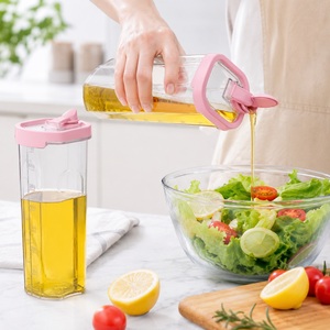 750ml Plastic Oil Dispenser Bottle with Flip Spout Lid Measuring Scale for Kitchen Cooking Oil Vinegar Sauce Storage - Product Image 2