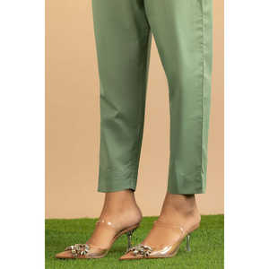 Leggings Casuales de Cambray Verde Teñido para Mujer, Talla Mediana XL, Transpirables, Antiarrugas, Tejido Oxford 100% Algodón, Color Otoño - Product Image 1