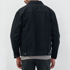 Chaquetas de mezclilla para hombre hechas en material de algodón personalizadas al por mayor, chaquetas de mezclilla teñidas lisas a la moda para hombre - Product Image 2