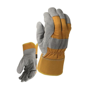 Guantes de Trabajo de Doble Palma de Cuero de Alta Calidad, Guantes Reforzados para Trabajos de Aparejo - Product Image 3