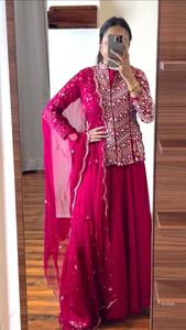 Kunj ชุดเดรสปักลายซาลวาร์คาเมซมุสลิมอิสลามสำหรับผู้หญิงที่น่าตื่นตาตื่นใจการสร้างของ kunj-หมายเลขแฟนซี - Product Image 5