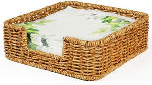 Porte-mouchoirs vintage en rotin naturel écologique de haute qualité, panier de rangement personnalisé avec logo couleur pour la décoration intérieure - Product Image 3