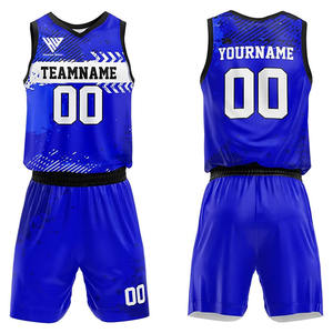 ชุดบาสเก็ตบอลสำหรับผู้ชายและ100% ชุดกีฬาพิมพ์ลายโพลีเอสเตอร์ออกแบบโลโก้ได้ตามต้องการ - Product Image 1