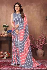 ผ้าชีฟองชิโบริแบบหนา เป็นมิตรกับสิ่งแวดล้อม ใช้ได้ทุกฤดู ผ้าซารีแบบมีกระจก ความยาว 5.50 เมตร ผ้าสำหรับตัดเสื้อ ความยาว 0.80 เมตร - Product Image 3