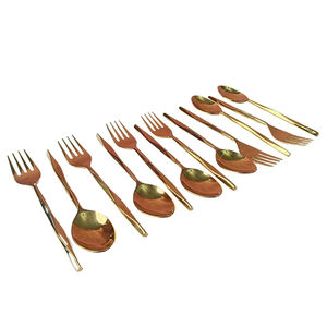 Couverts en acier inoxydable or mat de haute qualité les plus vendus pour les fêtes de mariage et les restaurants d'hôtel - Product Image 4