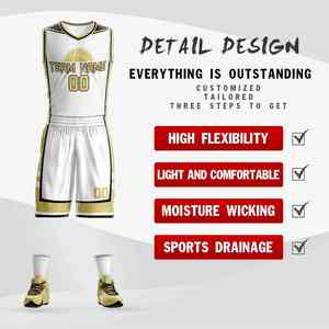 Uniformes de basket-ball en gros maillot de basket-ball personnalisé Shorts maillot de basket-ball réversible ensemble de logos respirant - Product Image 3