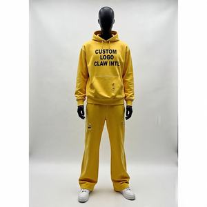 ชุดวอร์มและชุดมีฮู้ดสำหรับผู้ชายชุดวอร์มทรงหลวมโอเวอร์ไซส์ออกแบบได้ตามต้องการสำหรับฤดูหนาว - Product Image 4