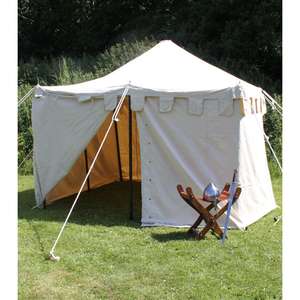 Carpa Medieval de Alta Calidad para las Cuatro Estaciones, Tipo Extendido, 4m, de Una o Dos Capas, Impermeable, Rectangular, de Lona de Algodón y PVC con Estructura de Acero - Product Image 2