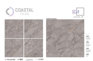 Amron màu be 600x600mm đánh bóng gạch sứ nội thất tốt nhất AAA + Lớp 9mm Độ dày độ bền cao chống phá vỡ Thiết kế hiện đại - Product Image 4