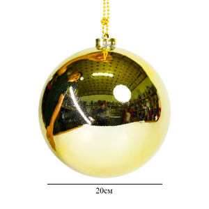 Décorations du Nouvel An, boule d'arbre de Noël en plastique de haute qualité, grande taille, finition lisse et brillante, couleurs assorties - Product Image 2