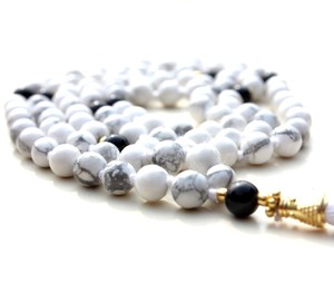 ซื้อโยคะเครื่องประดับ Howlite นิล6มิลลิเมตร108ผูกปมมาลาสวดมนต์ลูกปัดแฮนด์เมดศิลปินอินเดียลูกปัดสร้อยคอ - Product Image 6