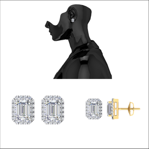 Super Quality 1.88 Ct Lab Grown Diamond <b>Stud</b> Earrings for Women in 18K Gold High End Jewelry - Product Image 2