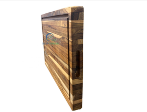 Tabla de Cortar de Madera de Teca Resistente con Ranura Profunda para Jugos para el Hogar y Restaurantes Hecha en Vietnam - Product Image 6