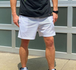 Mens Summer Plus Size Double <b>Layer</b> Mesh Solid Casual Vintage Eco-Friendly Breathable Quick Dry Jogger Running Gym Boxing Custom - Product Image 3