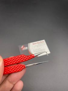 Pince à épiler d'extension de cils de Type droit en acier inoxydable professionnel outil d'isolation d'extension de cils à poignée diamantée durable - Product Image 4