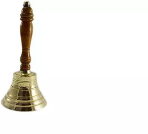 Style Brass Hand <b>Bell</b> with Wood Handle Outdoor Dinner <b>Bells</b> Made Handicrafts Home Hand <b>Bell</b> - Product Image 1