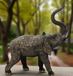 รูปปั้นทองเหลืองเสือคำรามที่มีรายละเอียดและท่าทางที่โดดเด่นชิ้นคำสั่งที่มีประสิทธิภาพมีจำหน่ายในราคาขายส่ง - Product Image 4