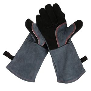 Guantes de soldadura de cuero de piel de vaca Premium para protección contra el calor extremo Guantes de mano de seguridad resistentes al calor para hombres y mujeres - Product Image 5