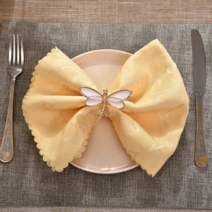 Porte-anneau de serviette en métal de vente chaude noir/doré pour l'artisanat forme ronde meilleure qualité utilisation à la maison et de mariage - Product Image 4