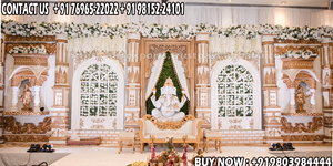 Conjunto de escenario de Marco trasero de ventana de boda tradicional, escenario de boda de aspecto majestuoso moderno, escenario de aumento de boda asiático - Product Image 6