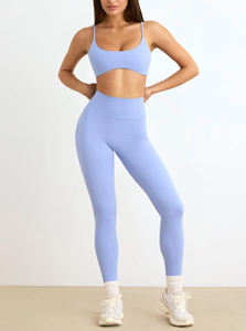 Mallas de Yoga de cintura elástica para mujer de alta calidad al por mayor pantalones elásticos de 4 vías de cintura alta ropa deportiva para correr - Product Image 3