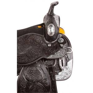 Beaux accessoires assortis personnalisés Selle de cheval de spectacle occidental en cuir véritable et selle d'équitation synthétique portable - Product Image 4