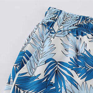 Pantalones cortos de playa ligeros y modernos para hombre con Cintura elástica de tela transpirable por sublimación y pantalones cortos con cordón para hombre - Product Image 2