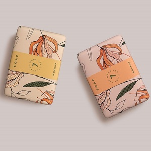 Petite boîte-cadeau de savon écologique personnalisée emballage en papier kraft pliable pour savon fait maison petite boîte de papier pliante personnalisable - Product Image 5