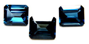 พลอยบุษราคัมสีฟ้าธรรมชาติเจียระไนเป็นรูปแปดเหลี่ยมอัญมณีหลวมวัสดุพร้อมส่ง - Product Image 3