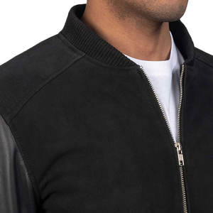 Chaqueta de Invierno para Hombre 100% Cuero Original, Tela de Lona, Logotipo Frontal, Alta Calidad, Transpirable, Cierre de Cremallera, Precio Bajo - Product Image 4