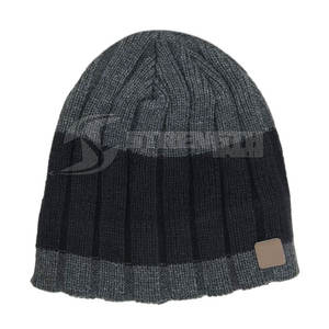 2023 mejor venta precio barato Beanie sombrero de invierno de los hombres de color sólido de punto sombrero de invierno sombreros - Product Image 5