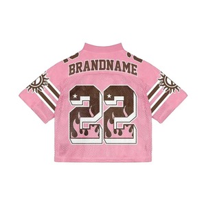 เสื้อยืดแขนสั้นแห้งเร็วระบายอากาศตาข่ายอเมริกันใหม่ฤดูร้อนเสื้อผ้ากีฬารักบี้ย้อนยุค - Product Image 2