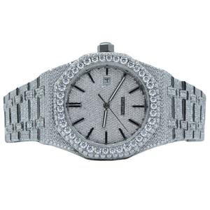 Montres de luxe unisexes en verre de quartz, bijoux fins, acier inoxydable de qualité supérieure, bracelet en diamant moissanite, prix de vente - Product Image 2