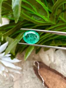 Piedra de corte ovalado de esmeralda de Zambia Natural muy hermosa de 10x8 MM con piedras preciosas sueltas de buen brillo para hacer joyas de 2,53 quilates - Product Image 5