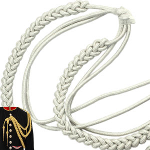 Cordón de hombro de mylar plateado Aiguillette, cordón de hombro para prendas de vestir, aiguilletes de moda de lujo, aiguilletes de alta calidad. - Product Image 2