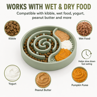 Bol d'alimentation lente personnalisé en silicone pour chien, tapis de léchage 3-en-1 pour animaux de compagnie, bol d'enrichissement pour aliments secs et humides, fournisseur OEM sous marque privée