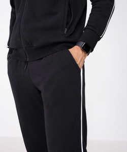 Chándal Tech Fleece para hombre de diseño OEM 69% algodón 31% poliéster blanco con cremallera completa Sudadera con capucha Jogger chándal para hombre 100% algodón - Product Image 5