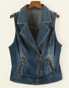 Gilet en jean pour hommes et femmes modernes décontracté Vintage élégant Denim gilet garde-robe essentiel en détresse sans effort Cool Style - Product Image 1