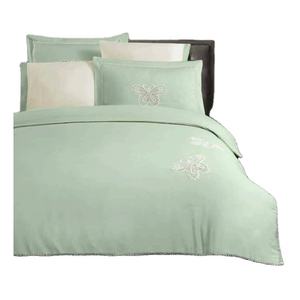 Juego de Ropa de Cama de Lujo King Size de 6 Piezas, Moderno, de Algodón Satinado, con Funda Nórdica XL, Sábana Ajustable y Técnica de Bordado para el Hogar - Product Image 1