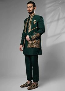 Beautiful Embroidery on Raw Silk Sadri, Kurta with <b>Pant</b> Dress with Embellished Crystal Glass Beads,glass Stone,dabka Work@2024 - Product Image 2