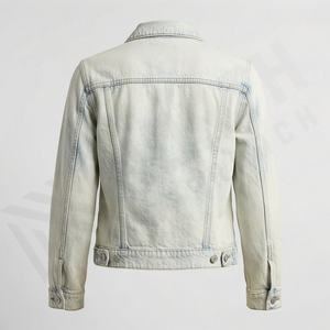 แจ็คเก็ตยีนส์ ออกแบบโลโก้ของคุณเอง แจ็คเก็ตยีนส์กันลม ปกพับลง แฟชั่นทันสมัย เสื้อโค้ทคุณภาพสูง เสื้อผ้าสตรีทแวร์ - Product Image 2