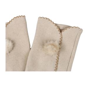 Moufles en peau de mouton en peau de mouton gant d'hiver en cuir à manchette en fourrure gants en peau de mouton pour dames gants en cuir pour adultes du Pakistan - Product Image 4