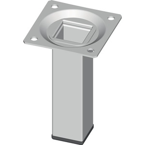 ELEMENT SYSTEM - Juego de 4 patas blancas para muebles de 25 x 25 mm y 100 mm de altura con placa atornillable para estanterías y libreros - Product Image 1