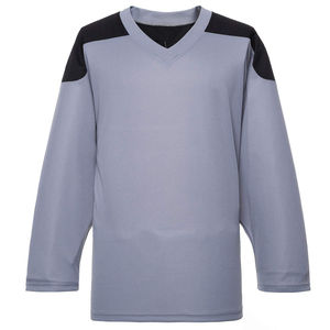 Maillot de hockey sur glace 2025 vierge uni col en V 100% polyester à séchage rapide imprimé par sublimation personnalisé avec nom d'équipe écologique - Product Image 2