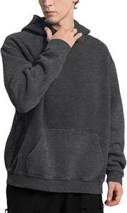 เสื้อฮู้ดผู้ชายผ้าคอตตอน100% เข้ารูปปกติแห้งเร็วเป็นมิตรต่อสิ่งแวดล้อมสีทึบลำลองสำหรับฤดูหนาว - Product Image 4